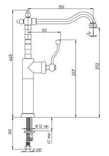 Смеситель для кухни Paini Duomo 88CR572LLKM хром